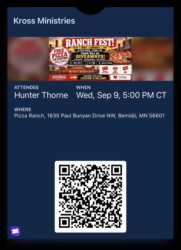 Event ticket in Apple Wallet