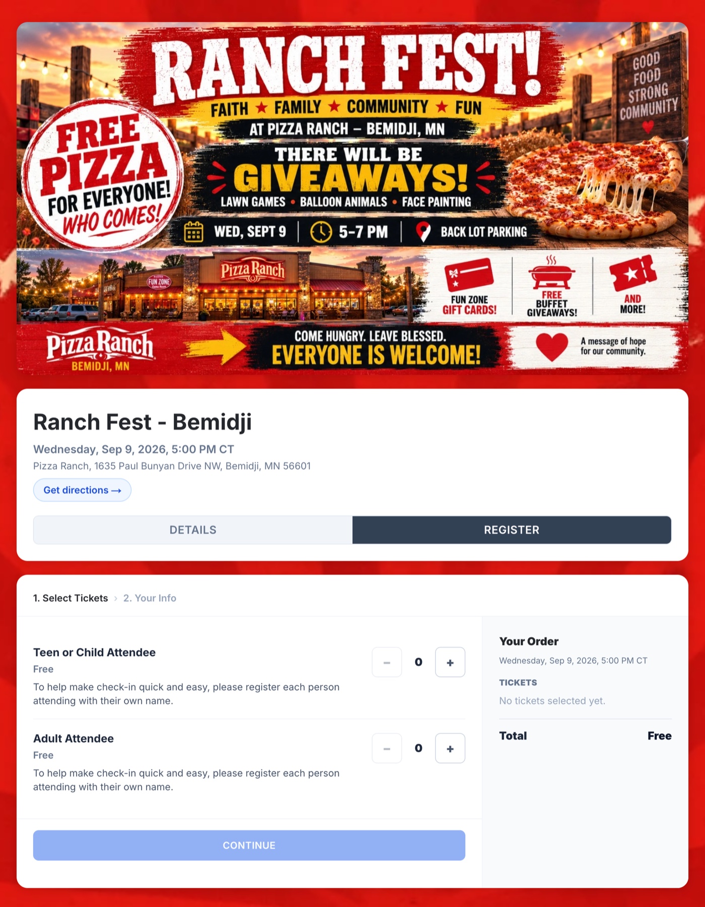 Ranch Fest event page